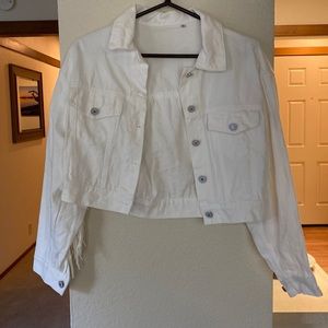 White fringe Jean jacket